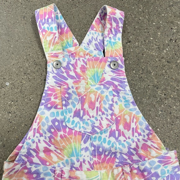 The Childrens Place Girl's Size 5 Butterfly Wings Denim Overall Jumper Romper - Picture 3 of 10